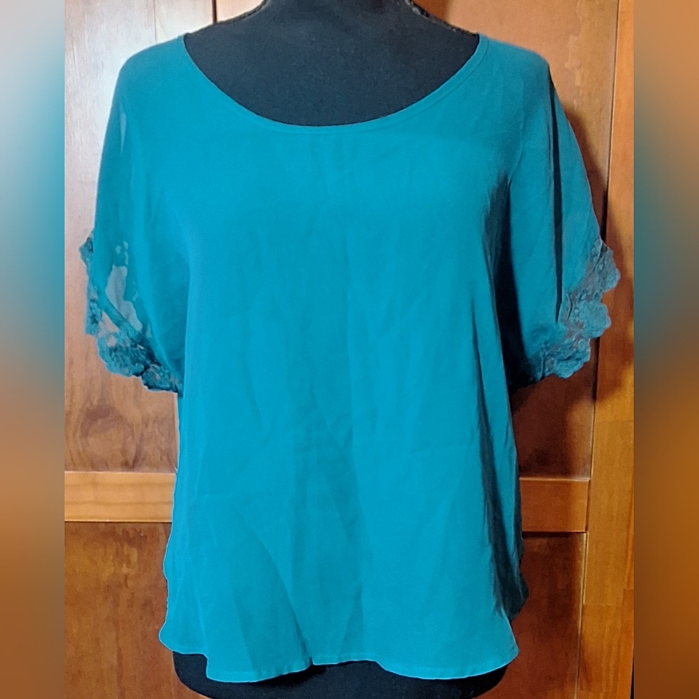 🦚SOUL CAKE sheer blouse. Size M